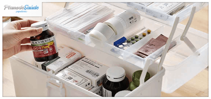 Caixa de remédios organizada - medicamentos