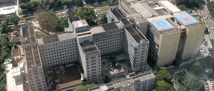 Vista aérea do Hospital das Clínicas